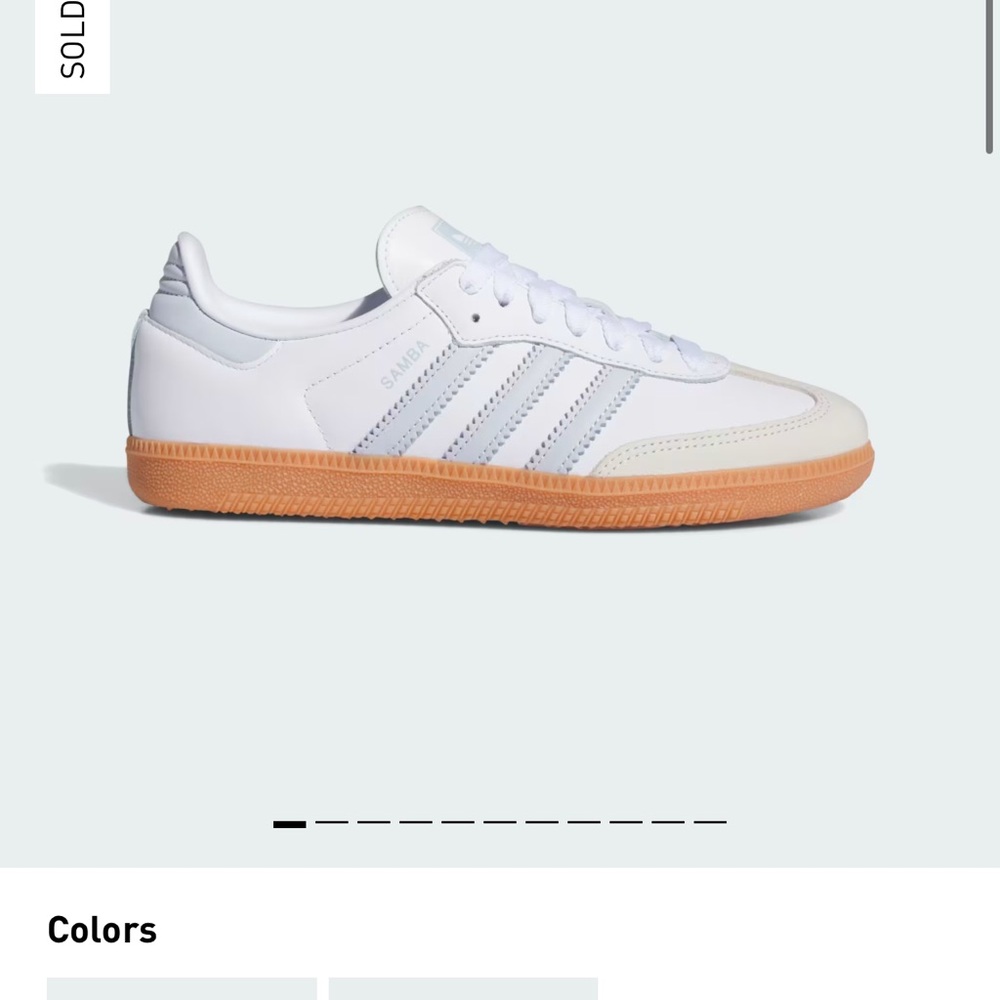 Adidas Samba OG Cloud White Halo Blue 7.5